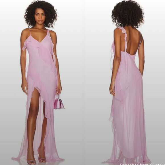 Amanda Uprichard X Revolve Cassilda Gown in Baby Pink/no flaws/ - Picture 1 of 9